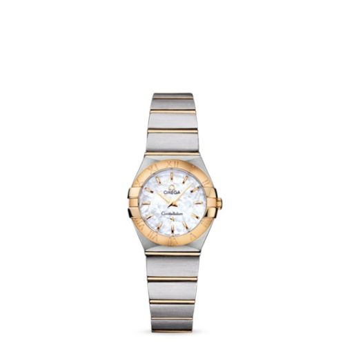 Omega Constellation Quartz 24 Brushed Stainless Steel / Yellow Gold / MOP 123.20.24.60.05.002