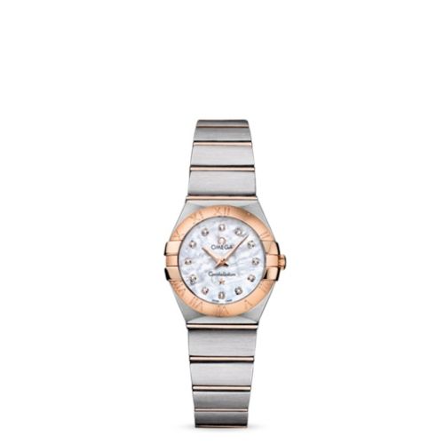 Omega Constellation Quartz 24 Brushed Stainless Steel / Red Gold / MOP 123.20.24.60.55.001