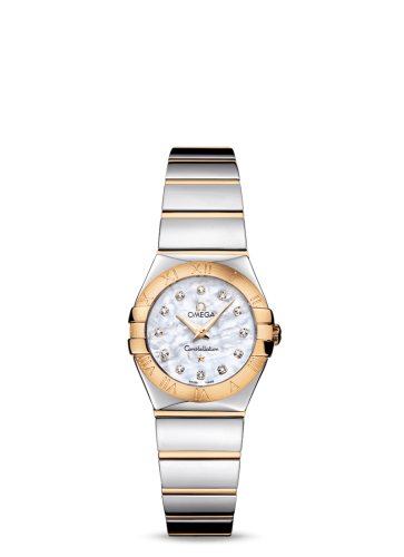 Omega Constellation Quartz 24 Polished Stainless Steel / Yellow Gold / MOP 123.20.24.60.55.004