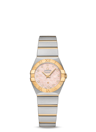 Omega Constellation Quartz 24 Stainless Steel / Yellow Gold / Pink MOP 123.20.24.60.57.004