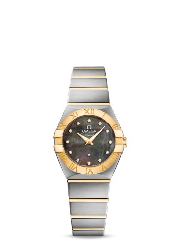 Omega Constellation Quartz 24 Stainless Steel / Yellow Gold / Grey MOP 123.20.24.60.57.006