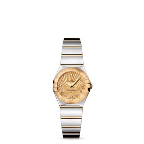 Omega Constellation Quartz 24 Polished Stainless Steel / Yellow Gold / Champagne Supernova 123.20.24.60.58.002