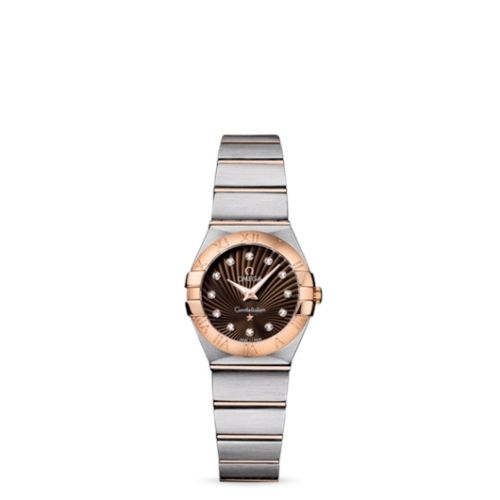 Omega Constellation Quartz 24 Brushed Stainless Steel / Red Gold / Brown Supernova 123.20.24.60.63.001