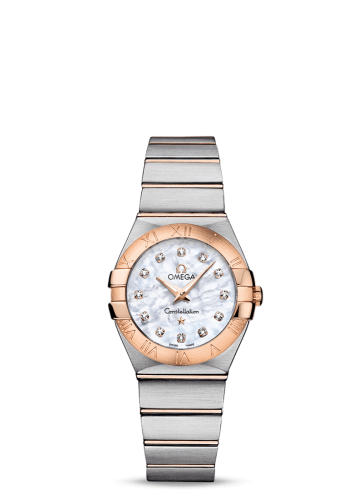 Omega Constellation Quartz 27 Brushed Stainless Steel / Red Gold / MOP 123.20.27.60.55.001
