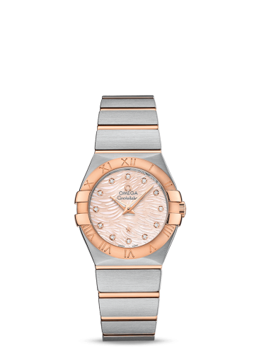 Omega Constellation Quartz 27 Brushed Stainless Steel / Red Gold / Pink MOP 123.20.27.60.57.004