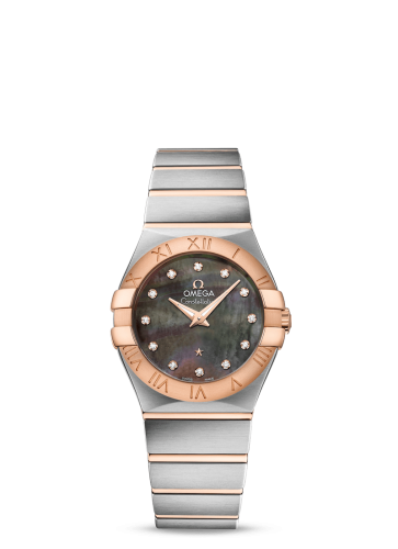 Omega Constellation Quartz 27 Brushed Stainless Steel / Red Gold / Tahiti MOP 123.20.27.60.57.006