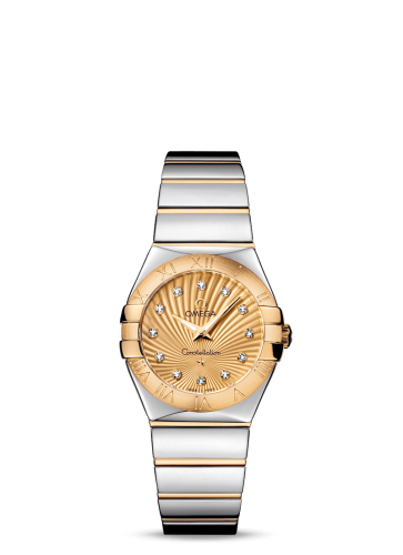 Omega Constellation Quartz 27 Polished Stainless Steel / Yellow Gold / Champagne Supernova 123.20.27.60.58.002