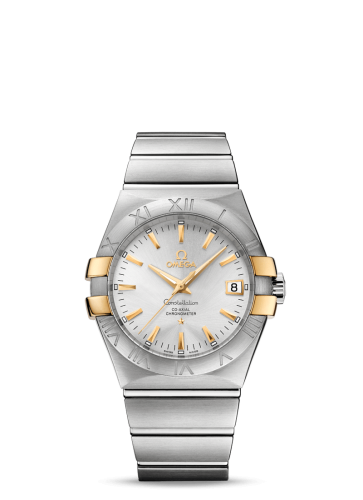 Omega Constellation Co-Axial 35 Stainless Steel / Yellow Gold Claws / Silver 123.20.35.20.02.004