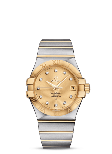 Omega Constellation Co-Axial 35 Stainless Steel / Yellow Gold / Champagne 123.20.35.20.58.001