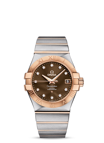 Omega Constellation Co-Axial 35 Stainless Steel / Red Gold / Brown 123.20.35.20.63.001