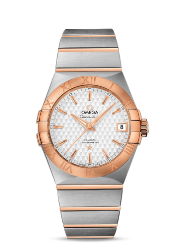 Omega Constellation Co-Axial 38 Stainless Steel / Red Gold / Silver Lozenge 123.20.38.21.02.008