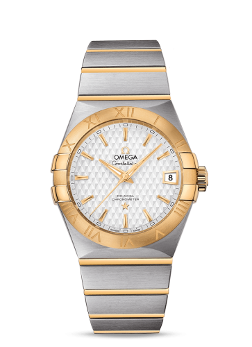 Omega Constellation Co-Axial 38 Stainless Steel / Yellow Gold / Silver Lozenge 123.20.38.21.02.009