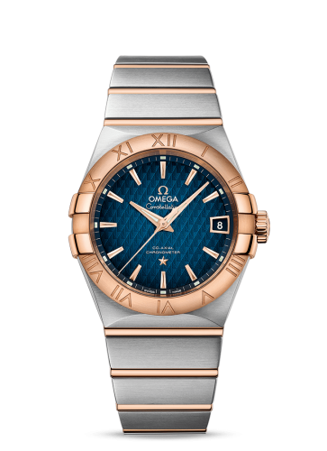 Omega Constellation Co-Axial 38 Stainless Steel / Red Gold / Blue Lozenge 123.20.38.21.03.001