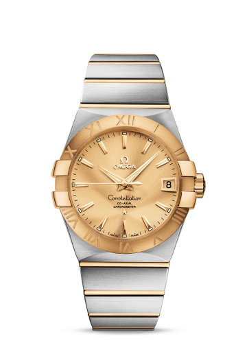 Omega Constellation Co-Axial 38 Stainless Steel / Yellow Gold / Champagne 123.20.38.21.08.001
