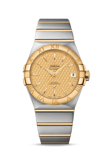Omega Constellation Co-Axial 38 Stainless Steel / Yellow Gold / Champagne Lozenge 123.20.38.21.08.002