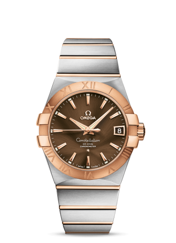 Omega Constellation Co-Axial 38 Stainless Steel / Red Gold / Brown 123.20.38.21.13.001