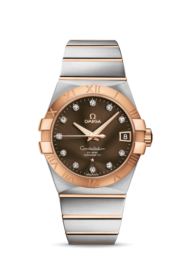 Omega Constellation Co-Axial 38 Stainless Steel / Red Gold / Brown 123.20.38.21.63.001