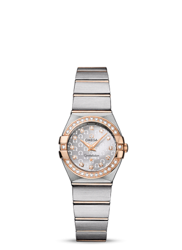 Constellation Quartz 24 Brushed Stainless Steel / Red Gold / Diamond / Silver Omega 123.25.24.60.52.001