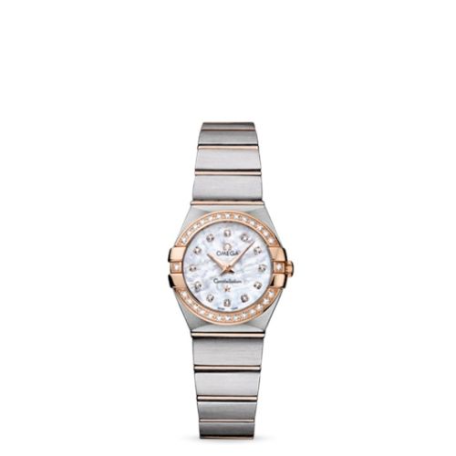 Omega Constellation Quartz 24 Brushed Stainless Steel / Red Gold / Diamond / MOP 123.25.24.60.55.001