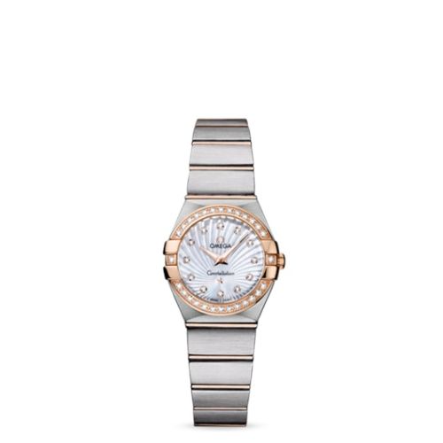 Omega Constellation Quartz 24 Brushed Stainless Steel / Red Gold / Diamond / MOP Supernova 123.25.24.60.55.002