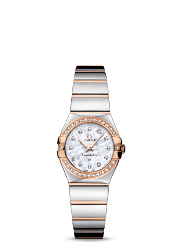 Omega Constellation Quartz 24 Polished Stainless Steel / Red Gold / Diamond / MOP 123.25.24.60.55.005
