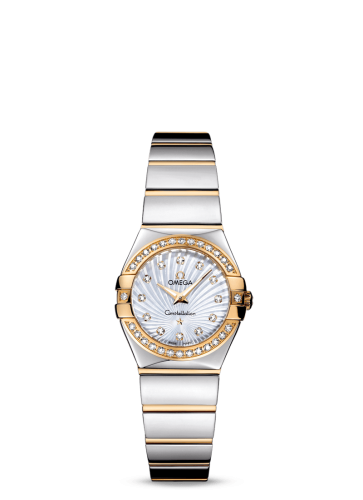 Omega Constellation Quartz 24 Polished Stainless Steel / Yellow Gold / Diamond / MOP Supernova 123.25.24.60.55.008