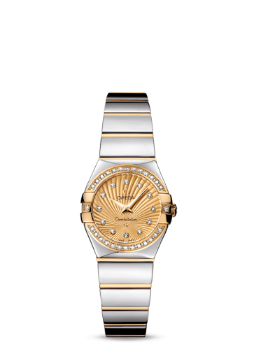 Omega Constellation Quartz 24 Polished Stainless Steel / Yellow Gold / Diamond / Champagne Supernova 123.25.24.60.58.002