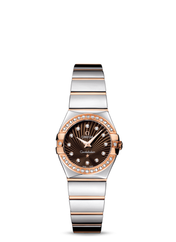 Omega Constellation Quartz 24 Polished Stainless Steel / Red Gold / Diamond / Brown Supernova 123.25.24.60.63.002