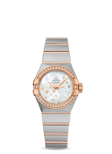 Omega Constellation Co-Axial 27 Brushed Stainless Steel / Red Gold / Diamond / MOP Stars 123.25.27.20.05.002