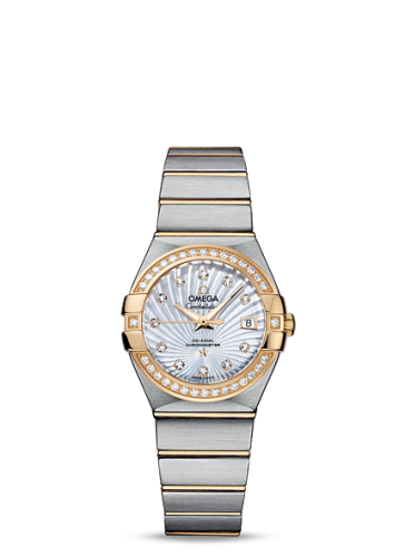 Omega Constellation Co-Axial 27 Brushed Stainless Steel / Yellow Gold / Diamond / MOP Supernova 123.25.27.20.55.002