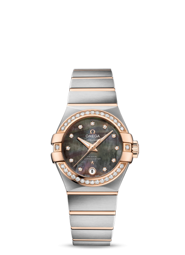 Omega Constellation Co-Axial 27 Brushed Stainless Steel / Red Gold / Diamond / Tahiti MOP 123.25.27.20.57.006
