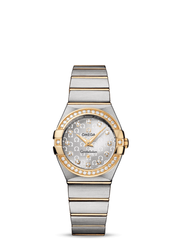 Constellation Quartz 27 Brushed Stainless Steel / Yellow Gold / Diamond / Silver Omega 123.25.27.60.52.002