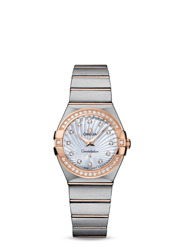 Omega Constellation Quartz 27 Brushed Stainless Steel / Red Gold / Diamond / MOP Supernova 123.25.27.60.55.002