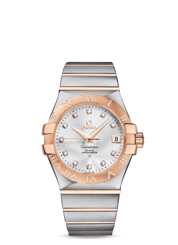 Omega Constellation Co-Axial 35 Stainless Steel / Red Gold / Diamond / Silver 123.25.35.20.52.003