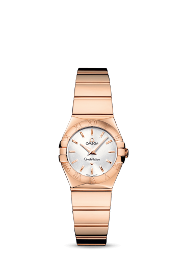 Omega Constellation Quartz 24 Polished Red Gold / Silver 123.50.24.60.02.003