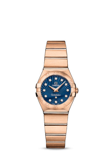 Omega Constellation Quartz 24 Brushed Red Gold / Blue Supernova 123.50.24.60.53.001