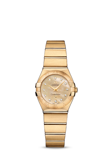 Omega Constellation Quartz 24 Brushed Yellow Gold / Champagne MOP 123.50.24.60.57.001