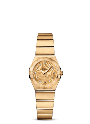 Omega Constellation Quartz 24 Brushed Yellow Gold / Champagne Supernova 123.50.24.60.58.001