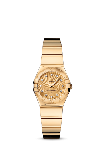 Omega Constellation Quartz 24 Polished Yellow Gold / Champagne Supernova 123.50.24.60.58.002