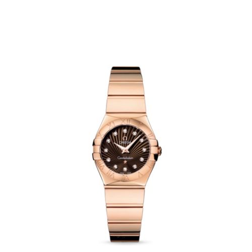 Omega Constellation Quartz 24 Polished Red Gold / Brown Supernova 123.50.24.60.63.002