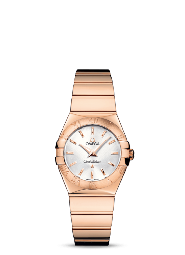 Omega Constellation Quartz 27 Polished Red Gold / Silver 123.50.27.60.02.003