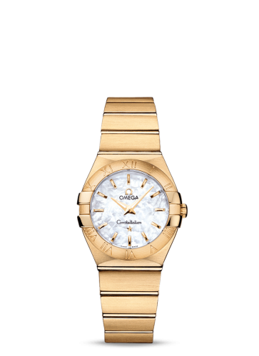 Omega Constellation Quartz 27 Brushed Yellow Gold / MOP 123.50.27.60.05.002