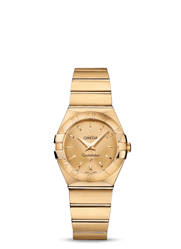 Omega Constellation Quartz 27 Brushed Yellow Gold / Champagne 123.50.27.60.08.001