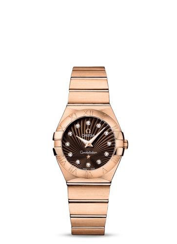 Omega Constellation Quartz 27 Brushed Red Gold / Brown Supernova 123.50.27.60.63.001