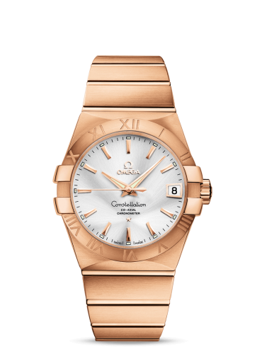 Omega Constellation Co-Axial 38 Red Gold / Silver 123.50.38.21.02.001