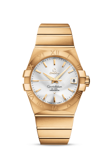 Omega Constellation Co-Axial 38 Yellow Gold / Silver 123.50.38.21.02.002