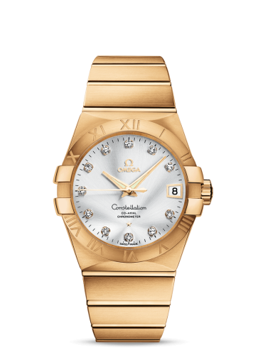 Omega Constellation Co-Axial 38 Yellow Gold / Silver 123.50.38.21.52.002