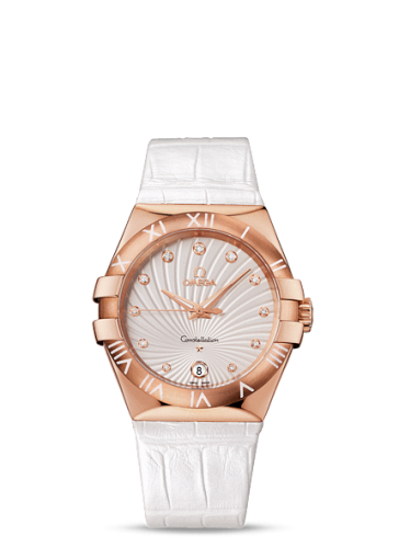 Omega Constellation Quartz 35 Red Gold / White Supernova / Alligator 123.53.35.60.52.001