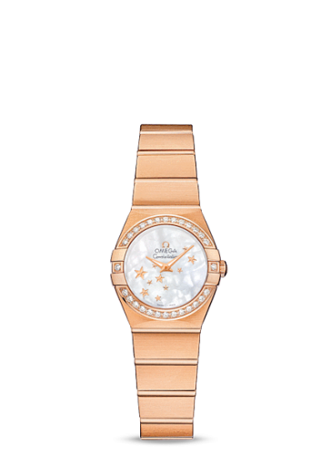 Omega Constellation Quartz 24 Brushed Red Gold / Diamond / MOP Stars 123.55.24.60.05.003