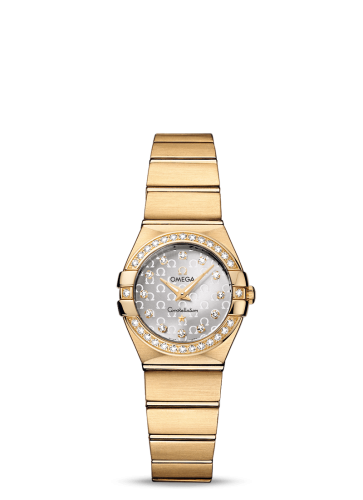 Constellation Quartz 24 Brushed Yellow Gold / Diamond / Silver Omega 123.55.24.60.52.002